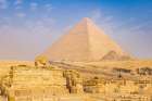 Giza-Cairo-Egypt The Great Pyramid at Giza-also known as the Pyramid of Khufu Art Print
